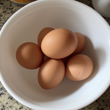Egg on a kitchen countertop