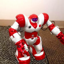 Robot with red joints